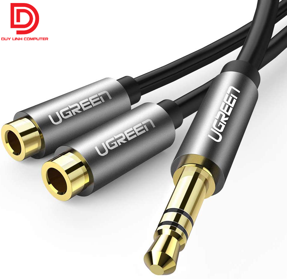 Cáp audio 3.5mm 1 ra 2 ugreen 10532