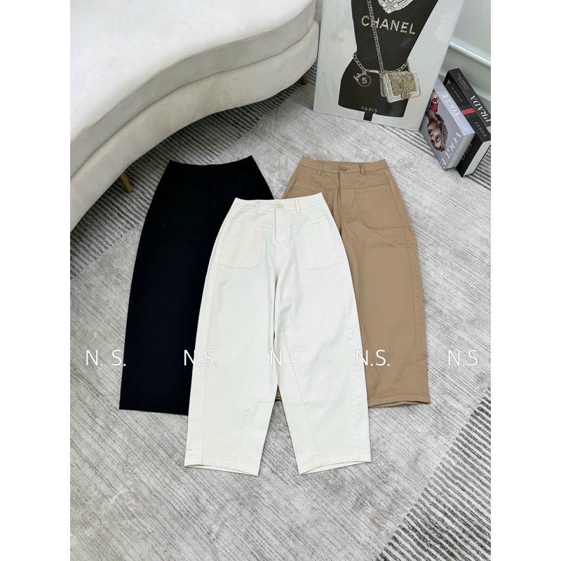 Quần Baggy Nữ Kaki Cạp Cao chất dày dặn và đẹp cạp cao cực kì tôn dáng-XMNP