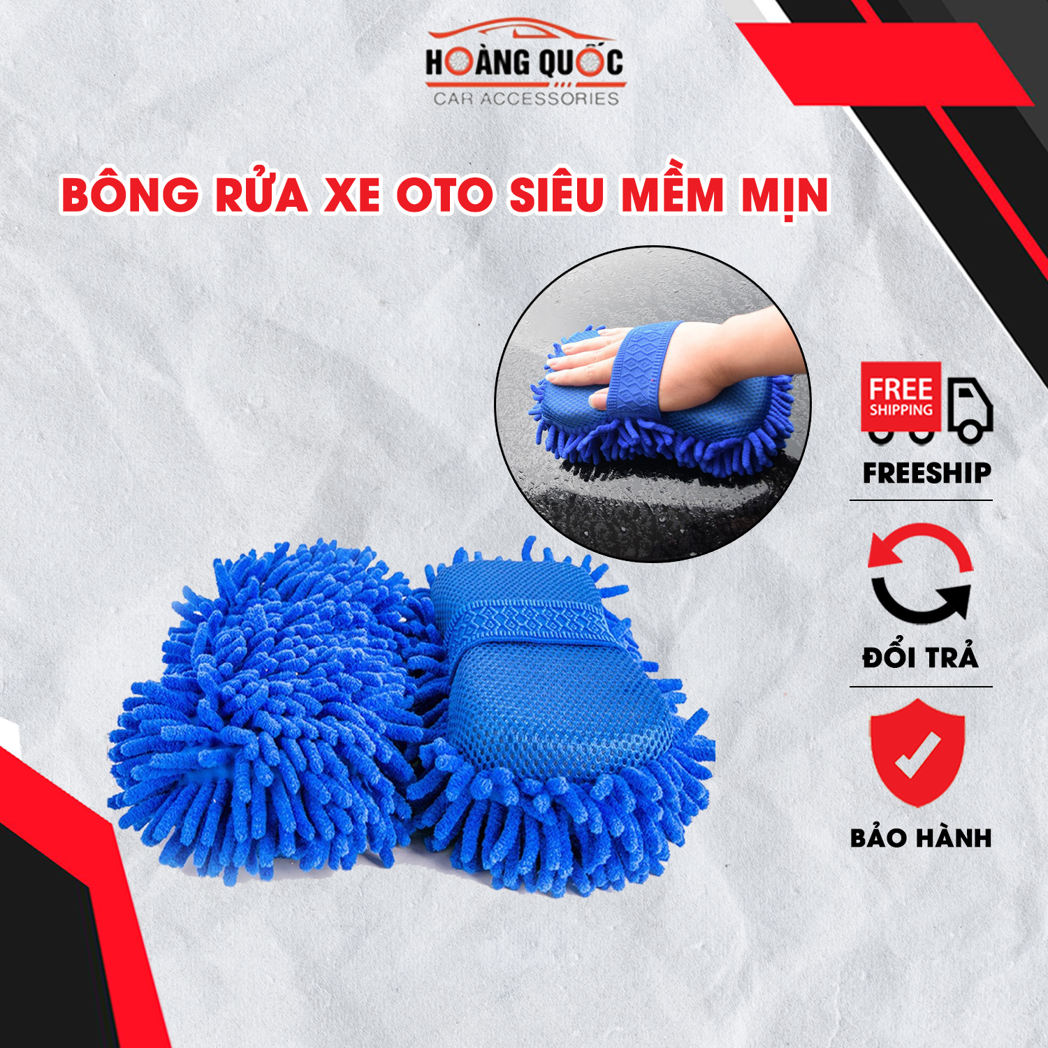 Găng tay bông rửa xe chuyên dụng cho ô tô, xe hơi, sợi microfiber, mẫu 2 tiện dụng, siêu mịn, siêu thấm hút