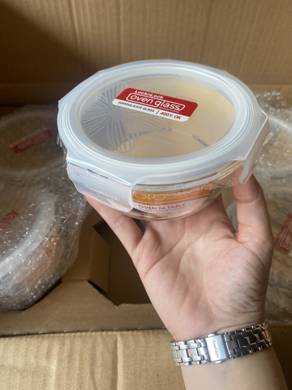 Hộp thủy tinh Lock&Lock LLG822 400ml chịu nhiệt