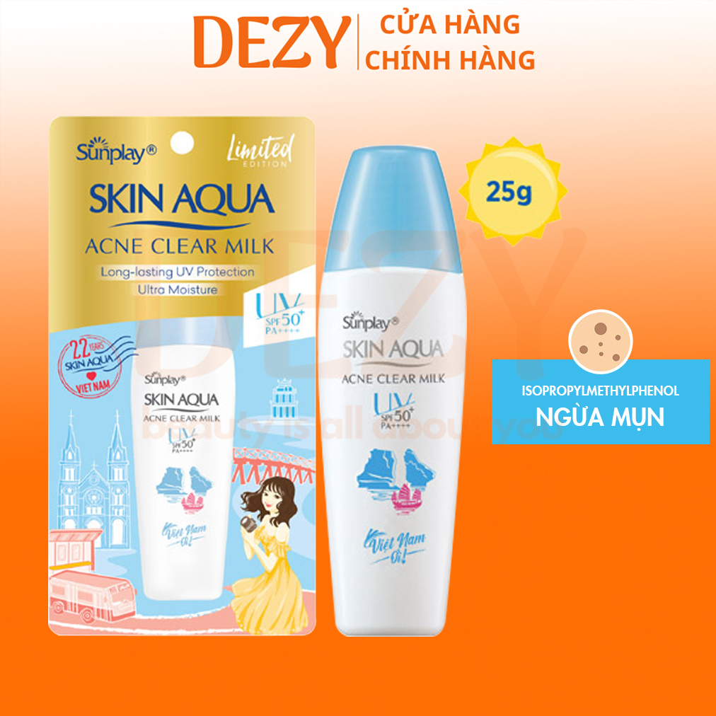 Sunplay Skin Aqua cream 25g original for acne acne clear milk SPF50 +
