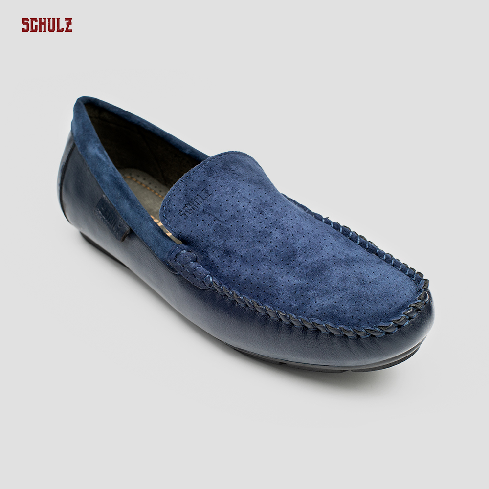 Giày Da Loafer Phối Da Lộn Schulz L3-II19NAVY