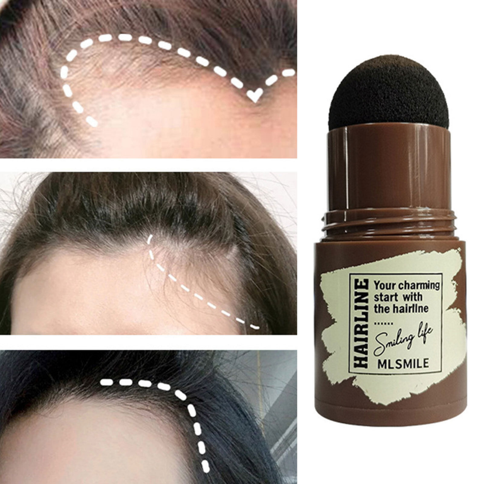 Phấn phủ bạc che khuyết điểm tóc màu đen AROMA BOOK. Phấn che khuyết điểm thưa tóc, bạc tóc chính hãng
