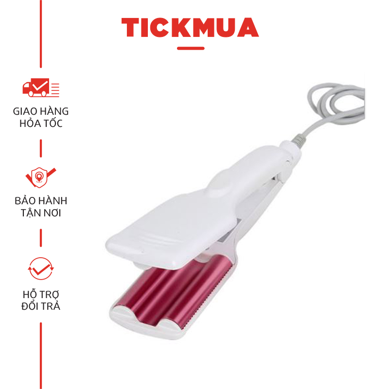 Máy làm tóc dập xù bản to TICKMUA TM039 tạo kiểu tóc xù, tóc gợn sóng dễ dàng nhanh chóng với bản là rộng nóng nhanh, nhiệt độ ổn định, FREESHIP toàn quốc , bảo hành 3 tháng