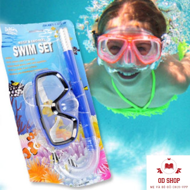 Kính bơi có ống thở cao cấp cho bé yêu, kính lặn kèm ống thở cho bé yêu, kính bơi trẻ em, mắt kính bơi, Kinh boi, Kinh lan, Kinh kem ong tho