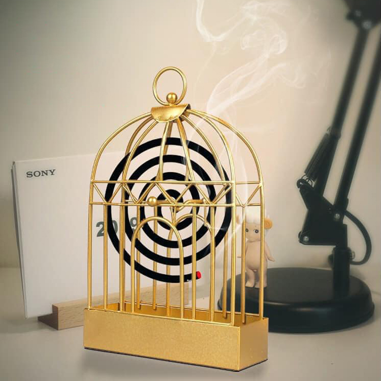 Đế Đốt Nhang Muỗi Làm Từ Kim Loại – Kiểu Dáng Lồng Chim, An Toàn Cho Người Sử Dụng