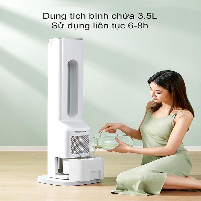 Quạt phun sương có ĐIỀU KHIỂN TỪ XA, cung cấp độ ẩm không khí, chống khô da- quạt không cánh phun sương cấp ẩm- Quạt điều hòa, quạt hơi nước