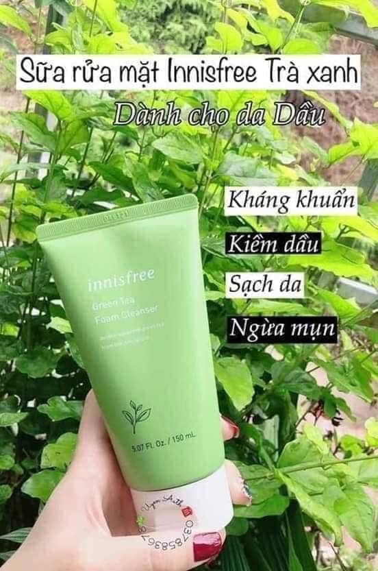 Sữa rửa mặt trà xanh INF 150ml mẫu mới