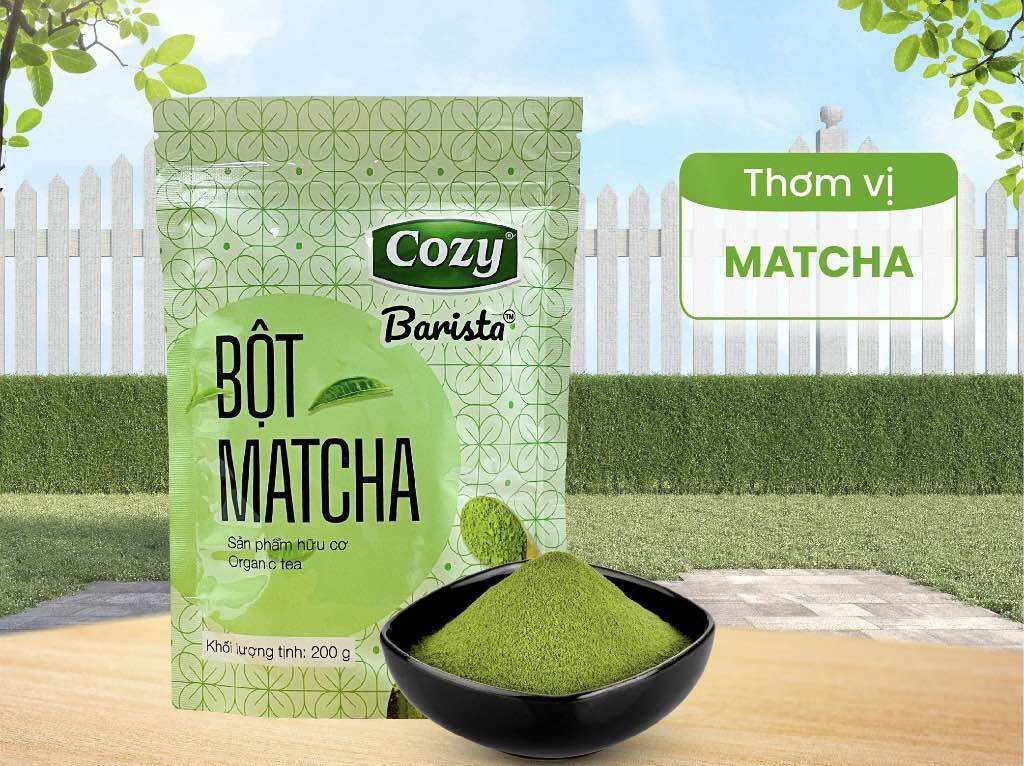 Bột trà xanh matcha Cozy Barista gói 200g