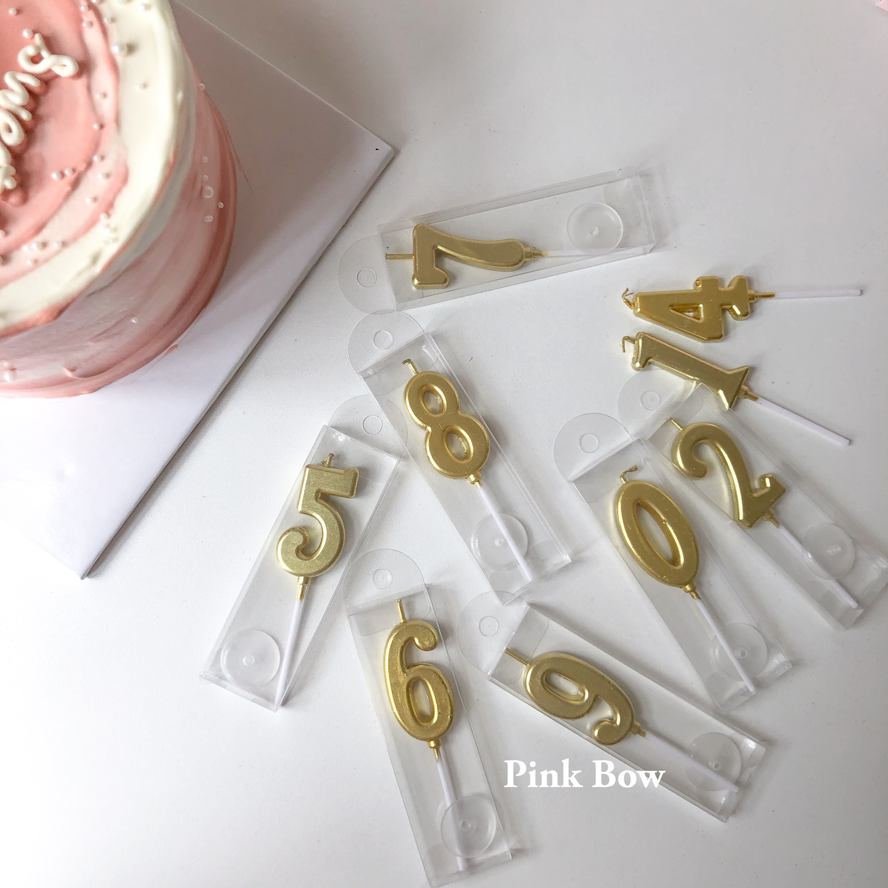 Nến sinh nhật số từ 0 - 9 Nhũ Vàng