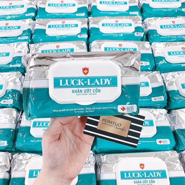 Combo 5 gói Khăn ướt cồn Luck lady 10 tờ