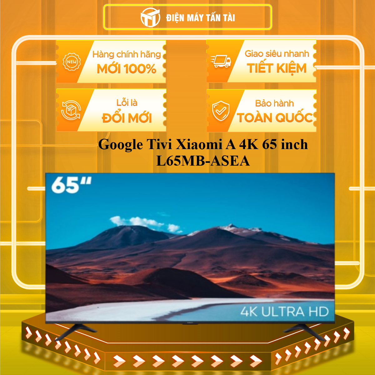 Google Tv Xiaomi a 4K 65 Inch L65Mb-Asea - Nationwide Delivery - Free Delivery in Hcm