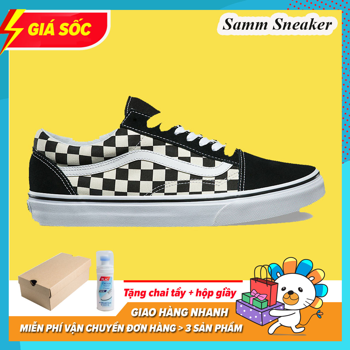 [ Xả Kho + Tặng Hộp Hãng ] Giày Thể Thao Sneaker Nam Nữ Vans Caro Có Dây ,Giày Chạy Bộ ,Giày Độn Đế HÓT 2020