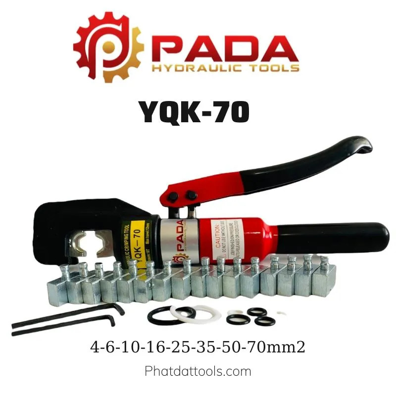 Kìm Ép Cos Thủy Lực PaDa YQK70 Bấm Cốt Thủy Lực từ 4-70mm2-Bảo Hành 6 Tháng