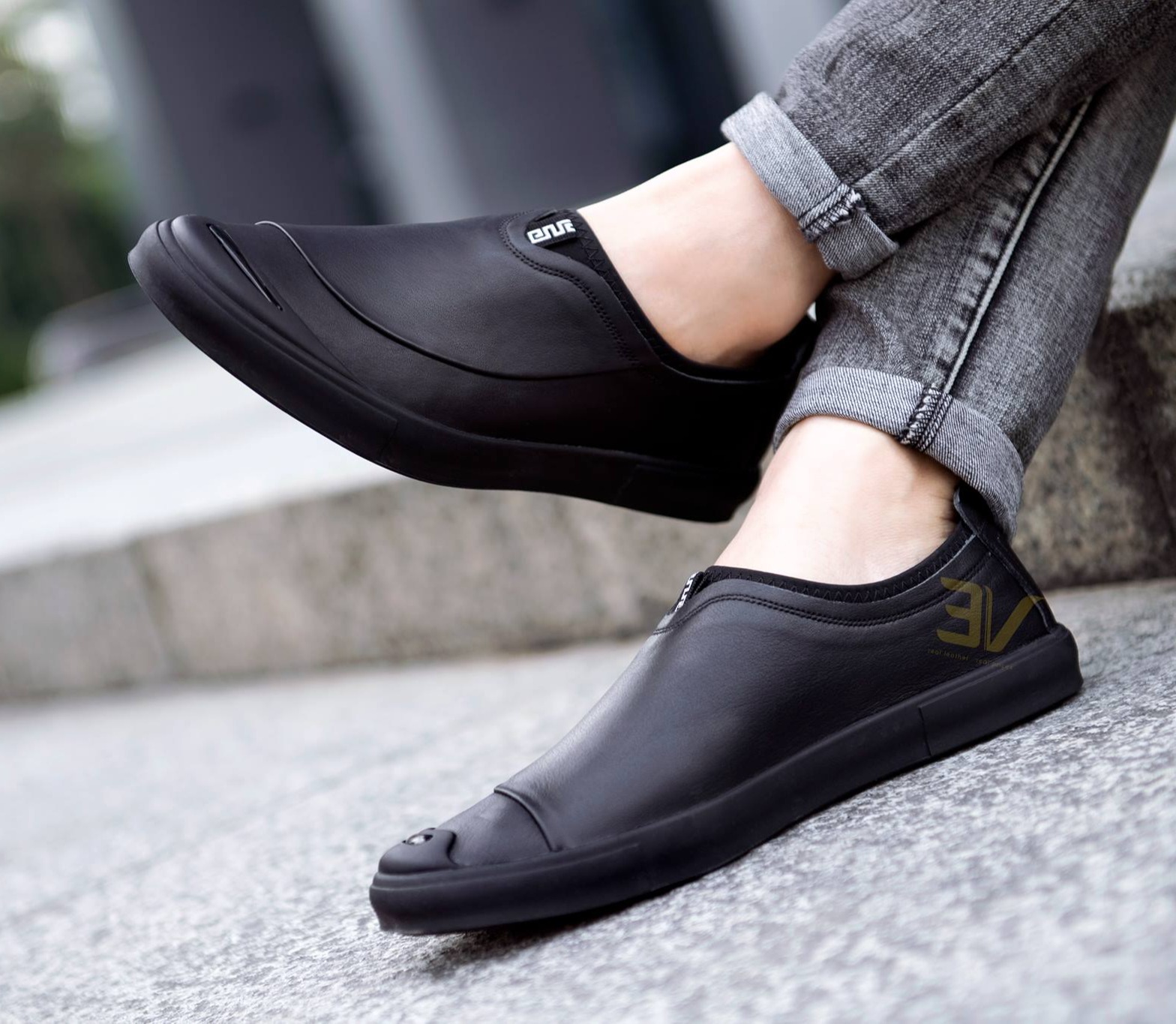 Giày lười nam da bò cổ bo chun- Giày da nam Driver shoes dáng trẻ hiện đại- Da bò thật 100%- Bảo hành da 1 đổi 1- G169- Giày nam 3V