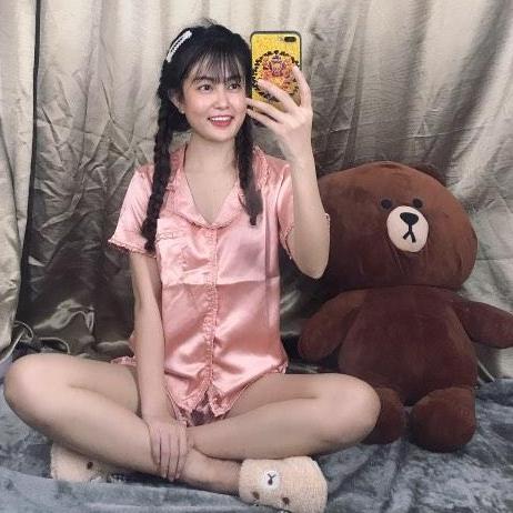 Set đồ bộ pizama ngủ nữ - bộ pijama mặc nhà nữ lụa ngắn phối bèo tinh tế _ kèm hình thật