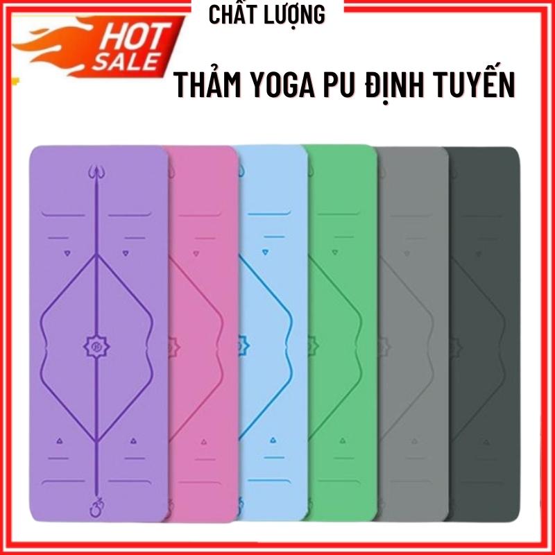 Thảm yoga định tuyến chất liệu PU cao cấp Thảm Tập Yoga Thảm Yoga Thảm Tập Gym PU cao cấp chống trơn trượt . Bảo Vệ Môi Trường, thảm tập thể dục tại nhà, thảm tập gym, miếng tập yoga - Hàng Chính Hãng