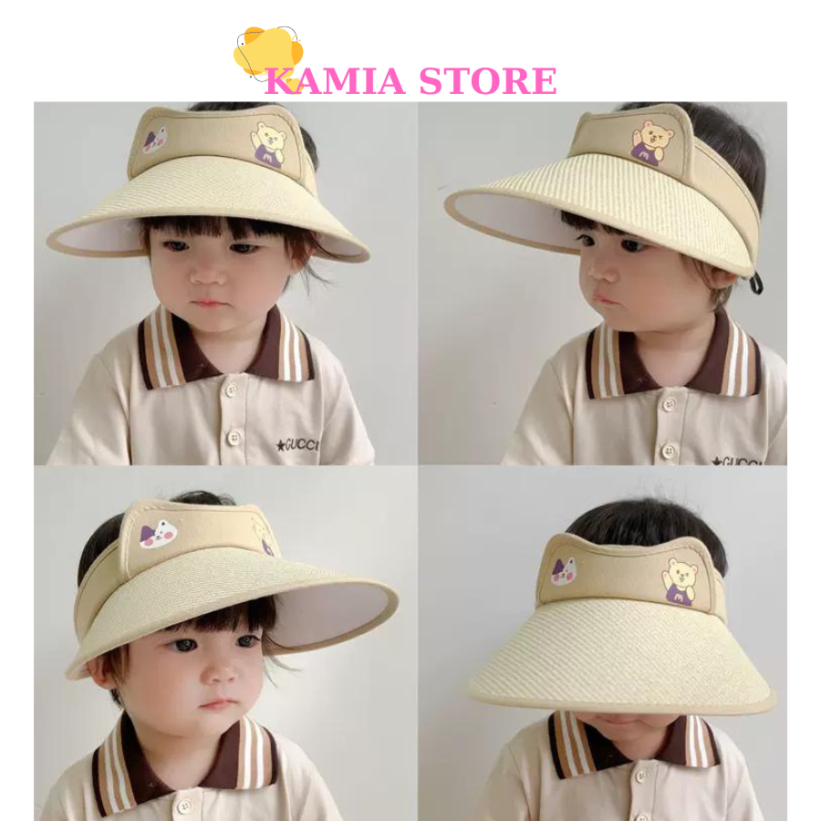 Mũ cho bé gái nón cói đi biển hoạt hình Kamia Store
