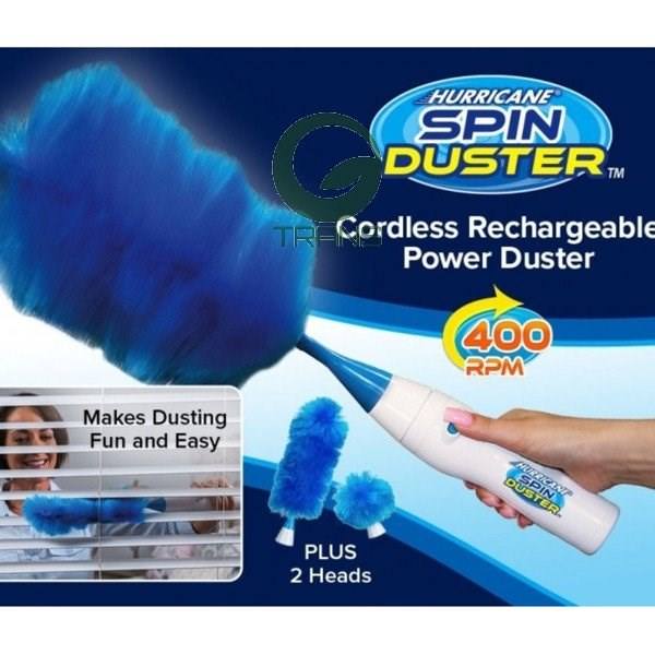 ẢNH THẬT] Chổi quét trần phủi lau bụi bằng điện thông minh Huricane Spin Duster sử dụng pin AA chổi quét bụi mini chổi quét bụi thông minh GDSUNG161