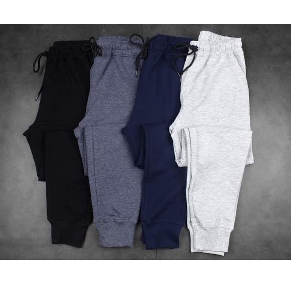Quần jogger nam thun nỉ da cá mềm mịn ống bó có big size