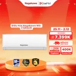 Điều hòa inverter 1 chiều 1.5HP - 12000BTU Nagakawa NIS-C12R2U51, bảo hành 10 năm