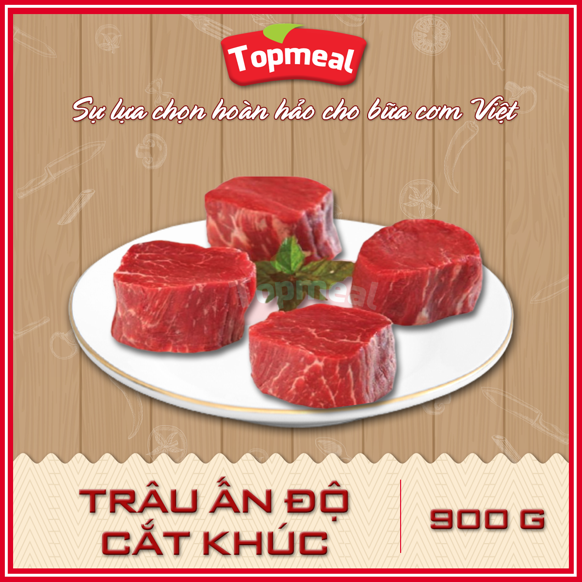 HCM - Trâu Ấn Độ cắt khúc (900g) - Thích hợp với các món xào, nhúng mẻ, hấp, nướng, hầm,... - [Giao nhanh TPHCM]
