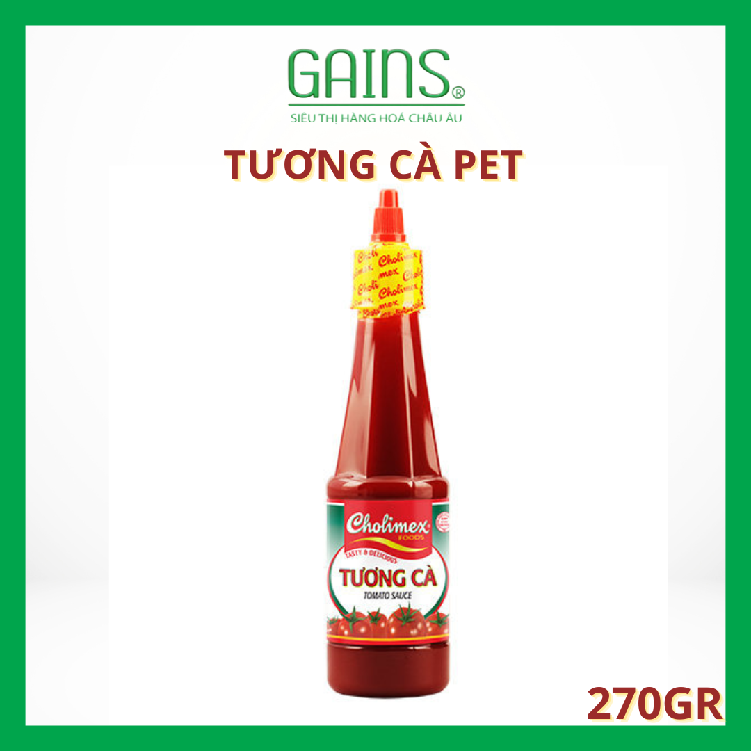 Tương Cà Cholimex 270g - Chai PET Tiện Lợi - Vị Chua Ngọt Tự Nhiên Từ Cà Chua Tươi - date 14/3/2027