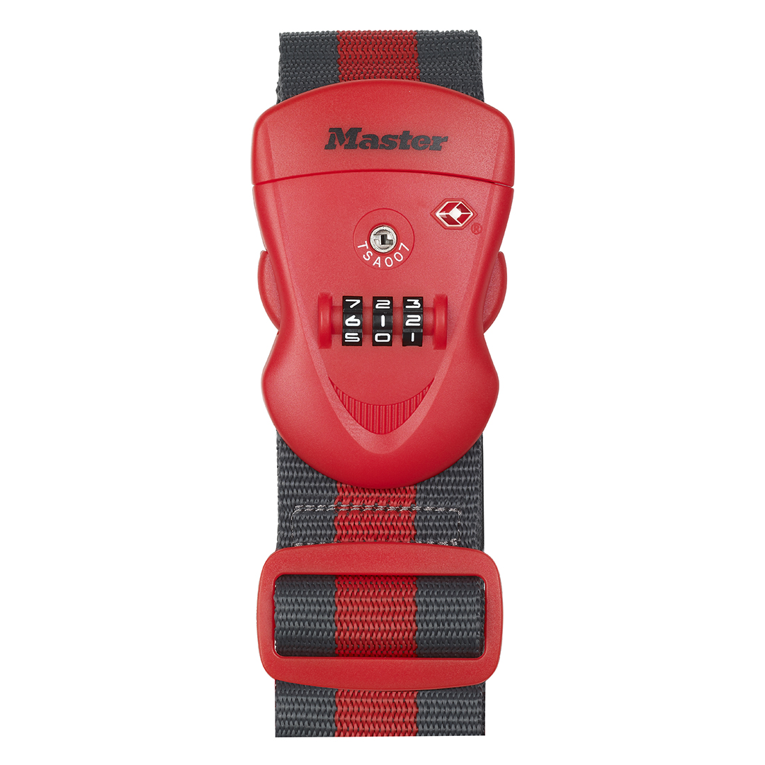 Dây đai vali có đầu khóa số master lock 4702 eurdred có chức năng tsa - mitishop