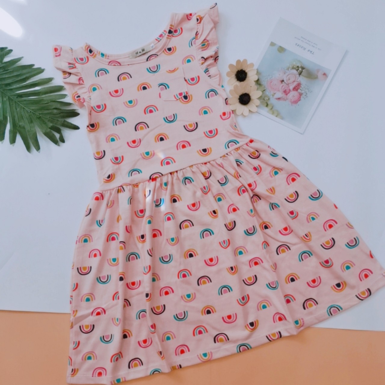 Váy bé gái size đại 22- 48kg thun cotton co giãn ( hình chụp thật video thật) - 5