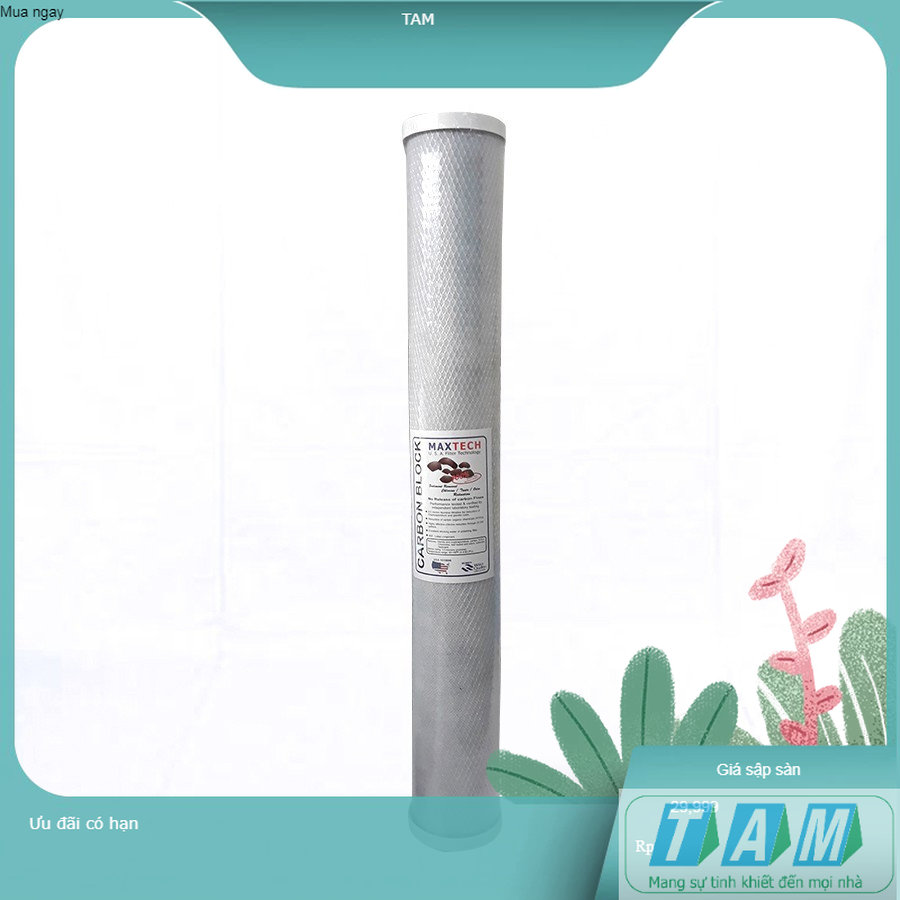 Lõi lọc than hoạt tính CTO 20 inch gầy