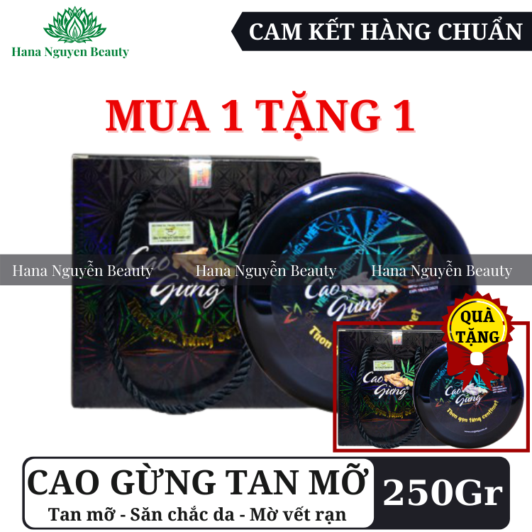 Kem Tan Mỡ Cao Gừng Tan Mỡ Thiên Nhiên Việt 250gram Mẫu Mới - MUA 1 TẶNG 1 HỘP CAO GỪNG