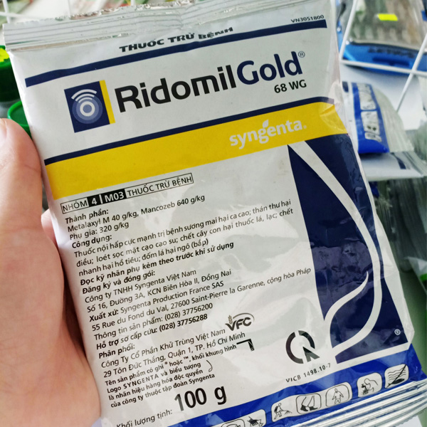 [HCM]Chế phẩm trừ nấm bệnh Ridomil Gold 68WG gói 100g