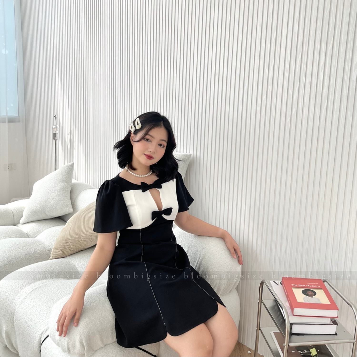 Váy đầm bigsize khoét ngực hɑck dáng