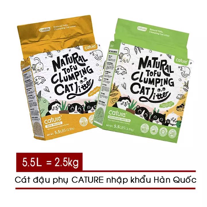 Cát vệ sinh cho mèo - cát đậu nành cature natural tofu