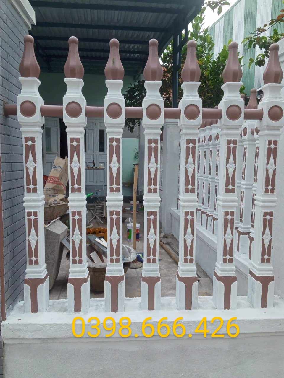 Khuôn đúc hàng rào tài phú hoa chìm cao 97cm . 1 m 3 .1 m 45 hàng việt nam dày dặn chắc chắn rể dàng thi công