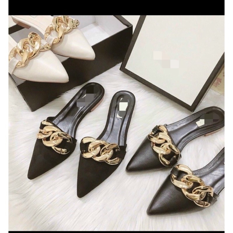 Giày Sục Mũi Nhọn Xích To - TM Official