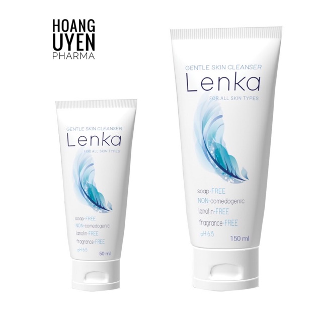 Sữa rửa mặt dịu nhẹ lenka - tube 50ml và 150ml