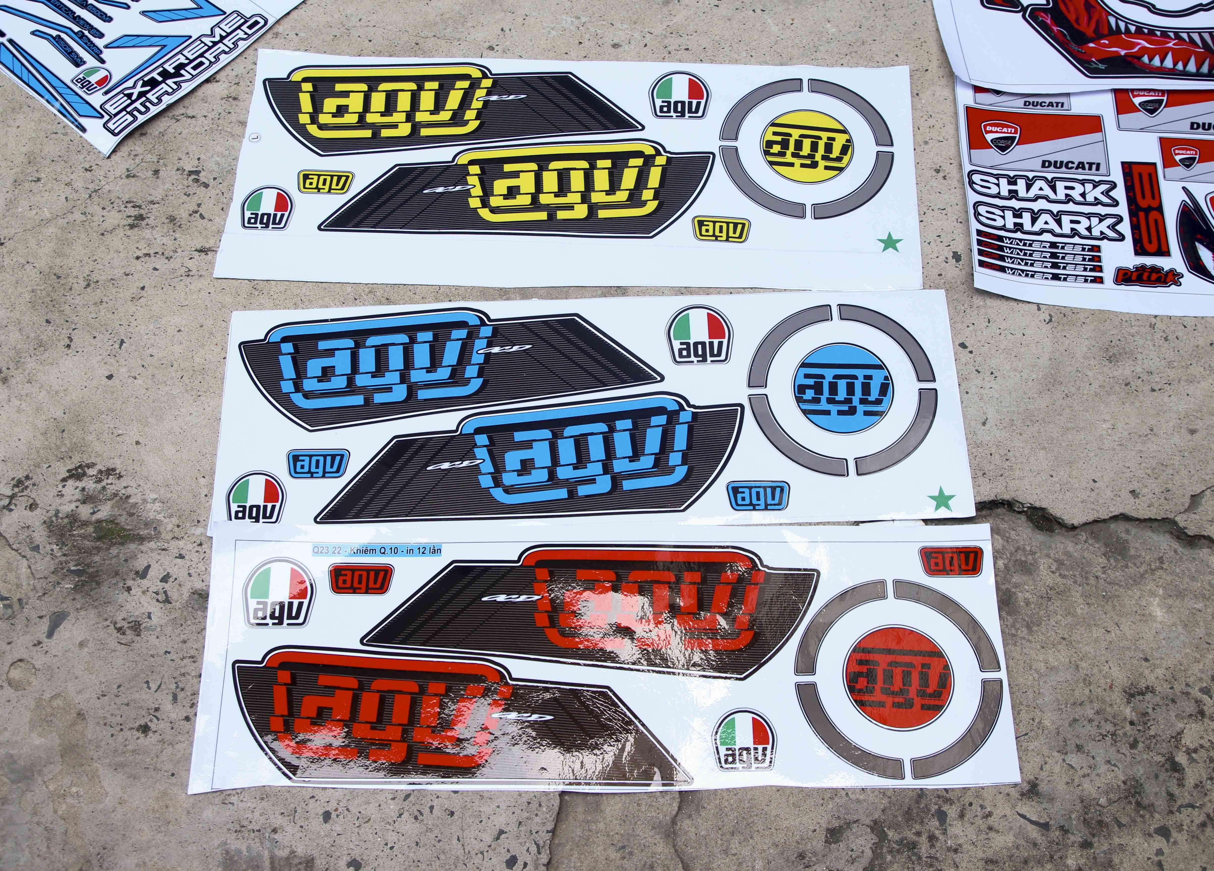 Tem Decal AGV đủ màu dán nón Fullface