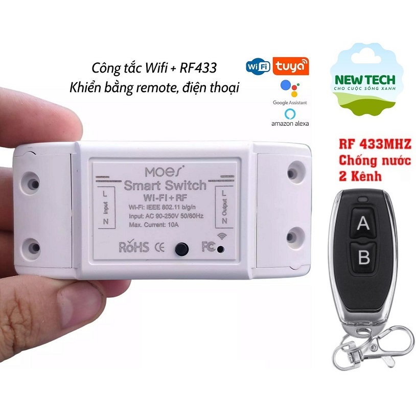 Công tắc hẹn giờ wifi (app Smart Life hoặc Tuya Smart) bật tắt thiết bị tự động bằng điện thoại 3G/ wifi