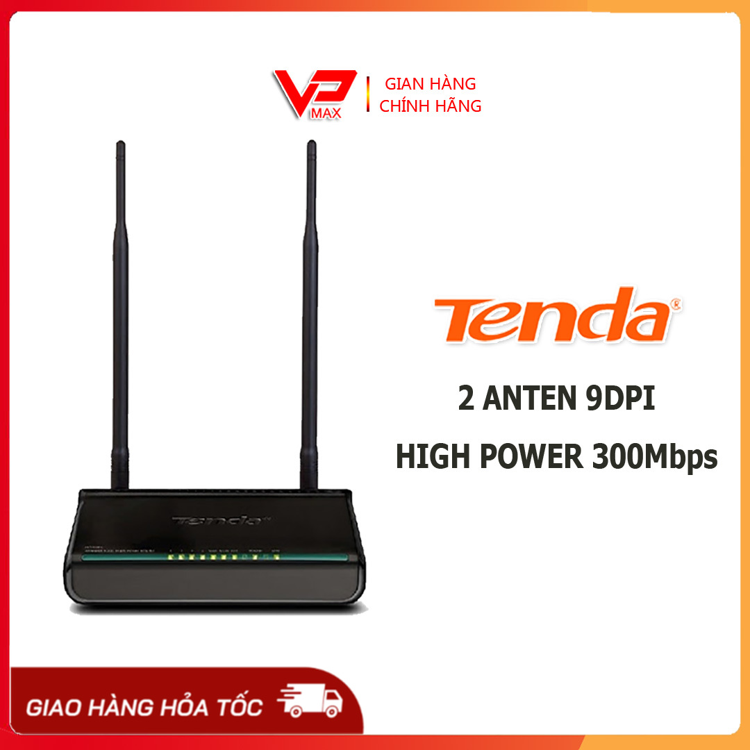 Bộ phát Wifi Router Wifi Tenda W309+ 2 anten 9 DPI xuyên tường cực mạnh có khả năng kích sóng repeater