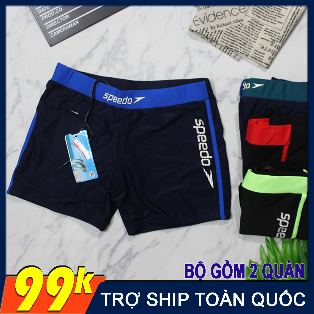 [HCM]Combo 2 Quần Bơi Nam Có Túi Lưng Bản Màu Đủ Size Chất Thun Co Giãn 4 Chiều Chống Thấm Nước Co Giãn - Mã 807