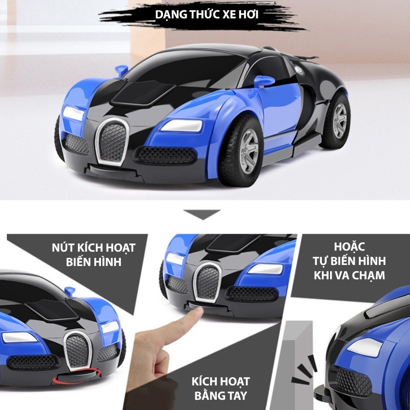 Đồ chơi ô tô biến hình Robot Transformer, sản phẩm 2 trong một, giá rẻ thích hợp làm quà cho cả bé trai và bé gái