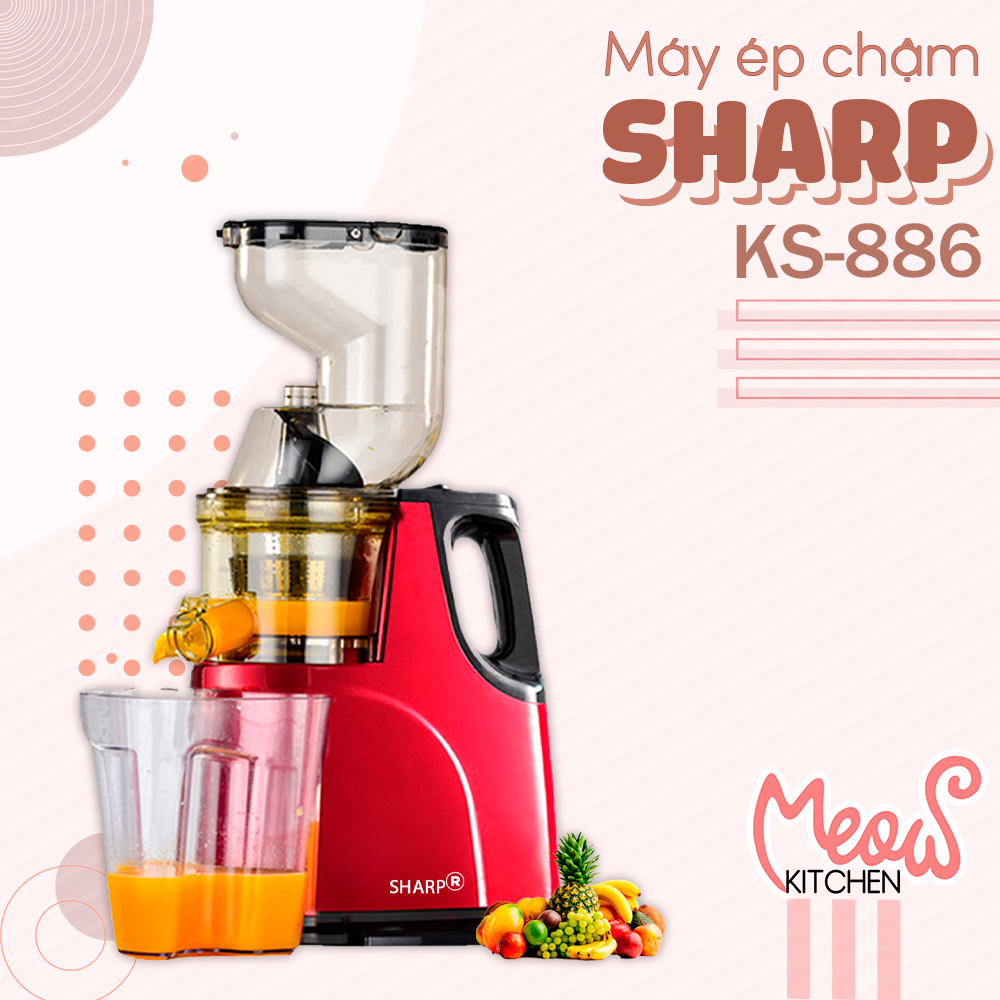 Máy ép chậm ks886 - máy ép trái cây thế hệ mới - máy ép hoa quả - hàng nhập thái