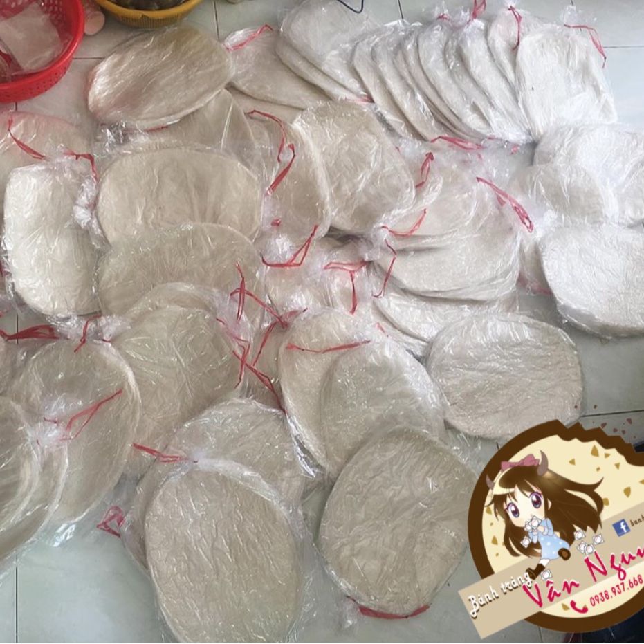 Bánh tráng phơi sương xấp siêu trắng dẻo thơm. Bánh tráng Vân Nguyễn