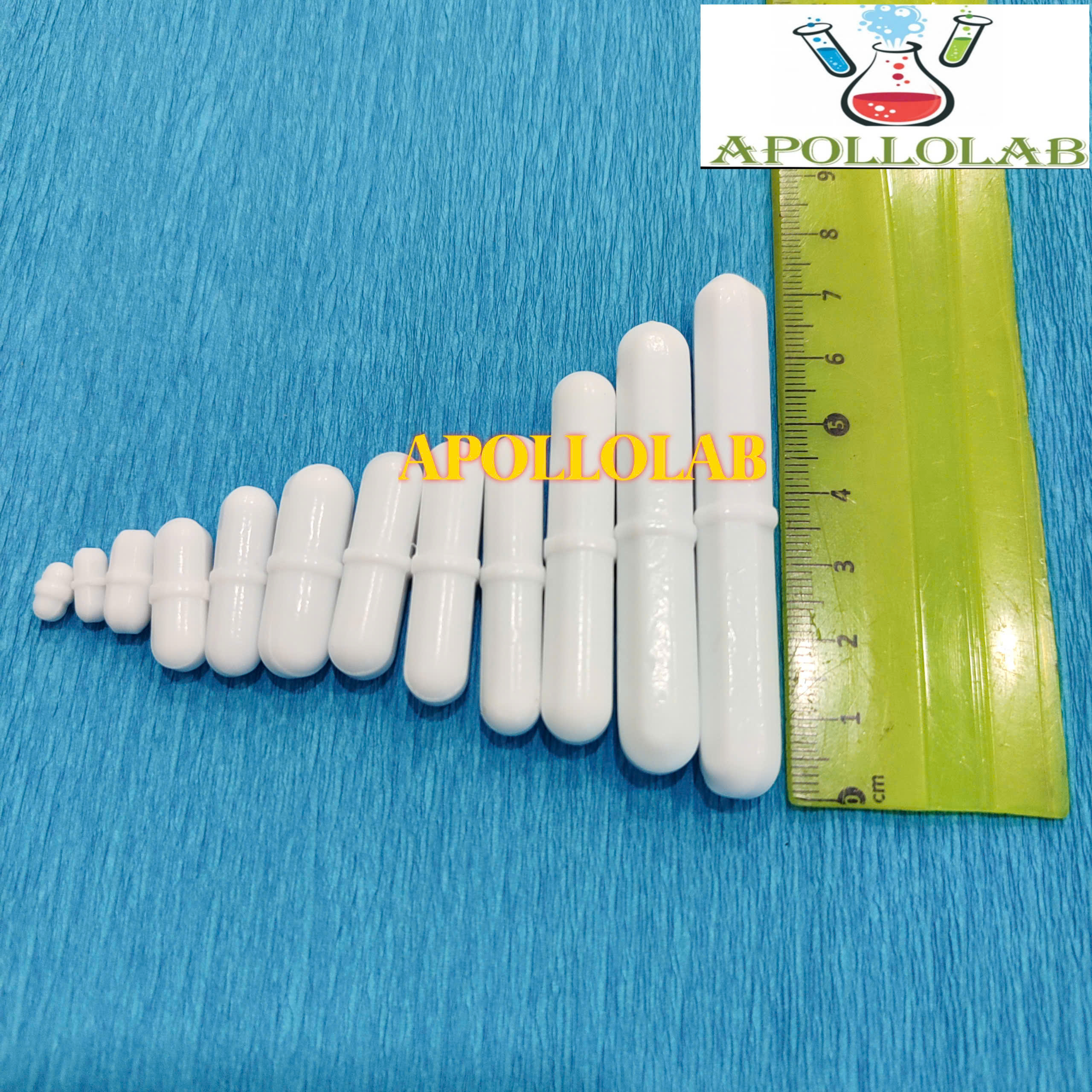 [HCM]Cá từ - thanh khuấy từ tính CÓ GÂN - CÓ VÀNH GIỮA kháng hóa chất chịu nhiệt thí nghiệm
