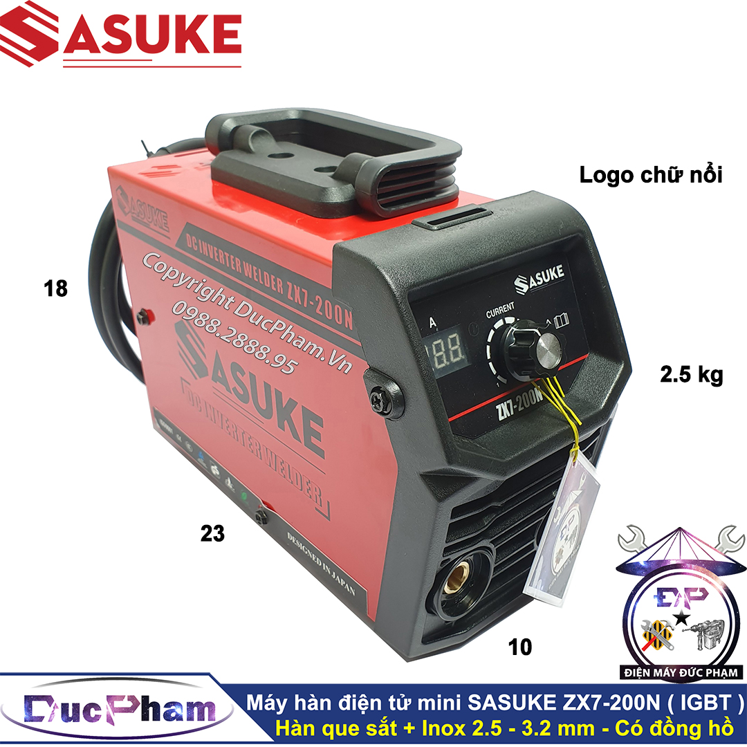 Máy hàn mini Sasuke ZX7-200N có đồng hồ - KenMax - Điện Máy Đức Phạm - DucPham Vn - máy hàn que 200A