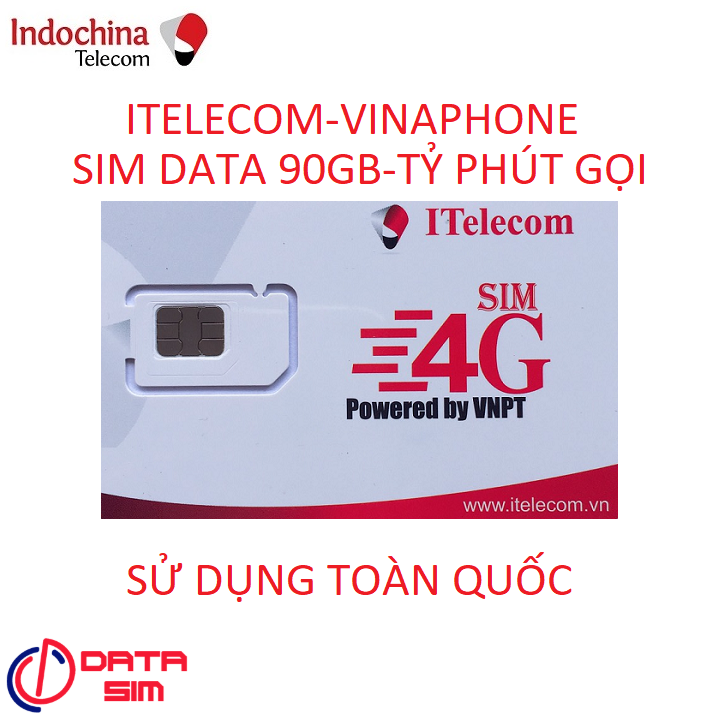 FREESHIP - CHƯA KÍCH HOẠT. [HCM]SIM ITELECOM VINAPHONE NỘI MẠNG MIỄN PHÍ 90GB 30 PHÚT GỌI NGOẠI MẠNG 0Đ