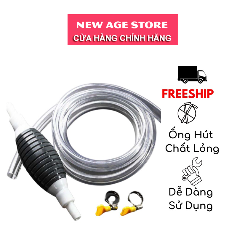 Bộ hút xăng dầu chất lỏng bóp tay loại 1m - Dụng cụ bơm hút xăng dầu chất lỏng thủ công đơn giản