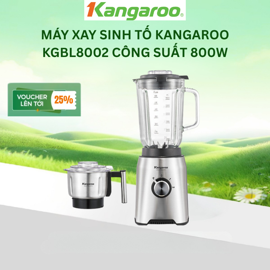 [BH 1 Năm] Máy xay sinh tố Kangaroo KGBL8002 - Hàng chính hãng