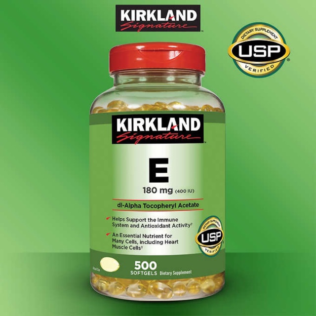 Vitamin e 400 iu 500 viên kirkland của mỹ,